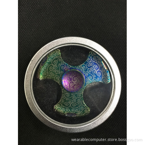 Shenzhen factory free sample fidget hand spinner metal anti stress finger spinner toys colorful rainbow fidget gyro